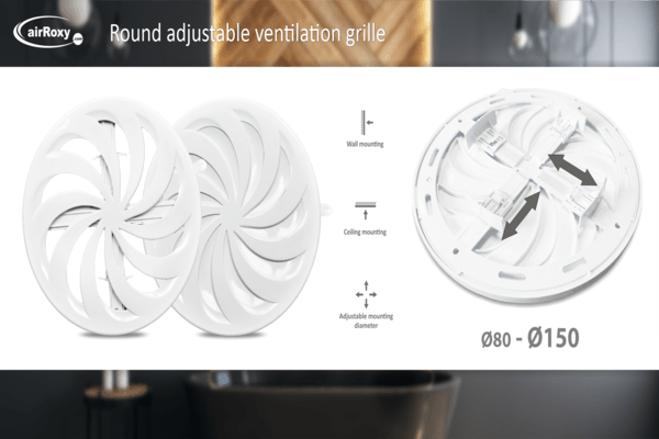 Round adjustable ventilation grille